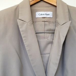 Calvin Klein lined beige suit set.